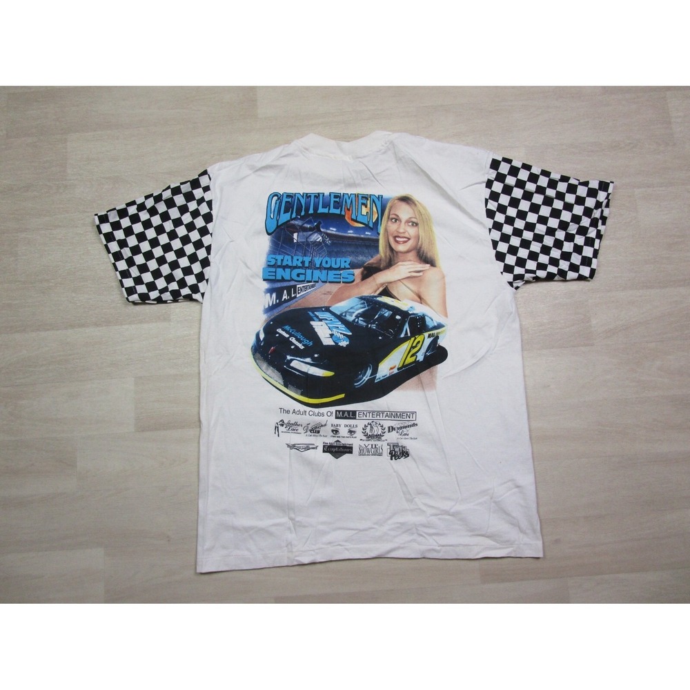 Vintage Gentleman's Club Dancing Girls‎ T Shirt (XL) Caesars Gold North Carolina